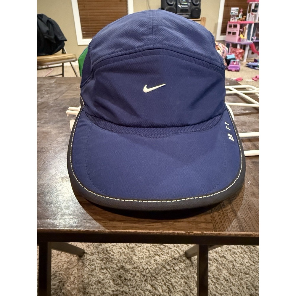 Nike Daybreak Dri-Fit 5-Panel Mesh Navy Blue Running Training Cap Hat